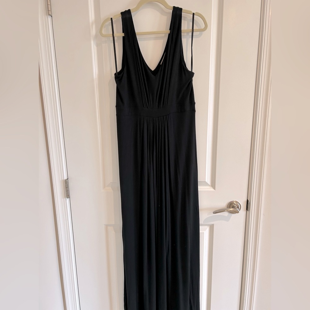 EUC Banana Republic black modal/spandex maxi dress, size L